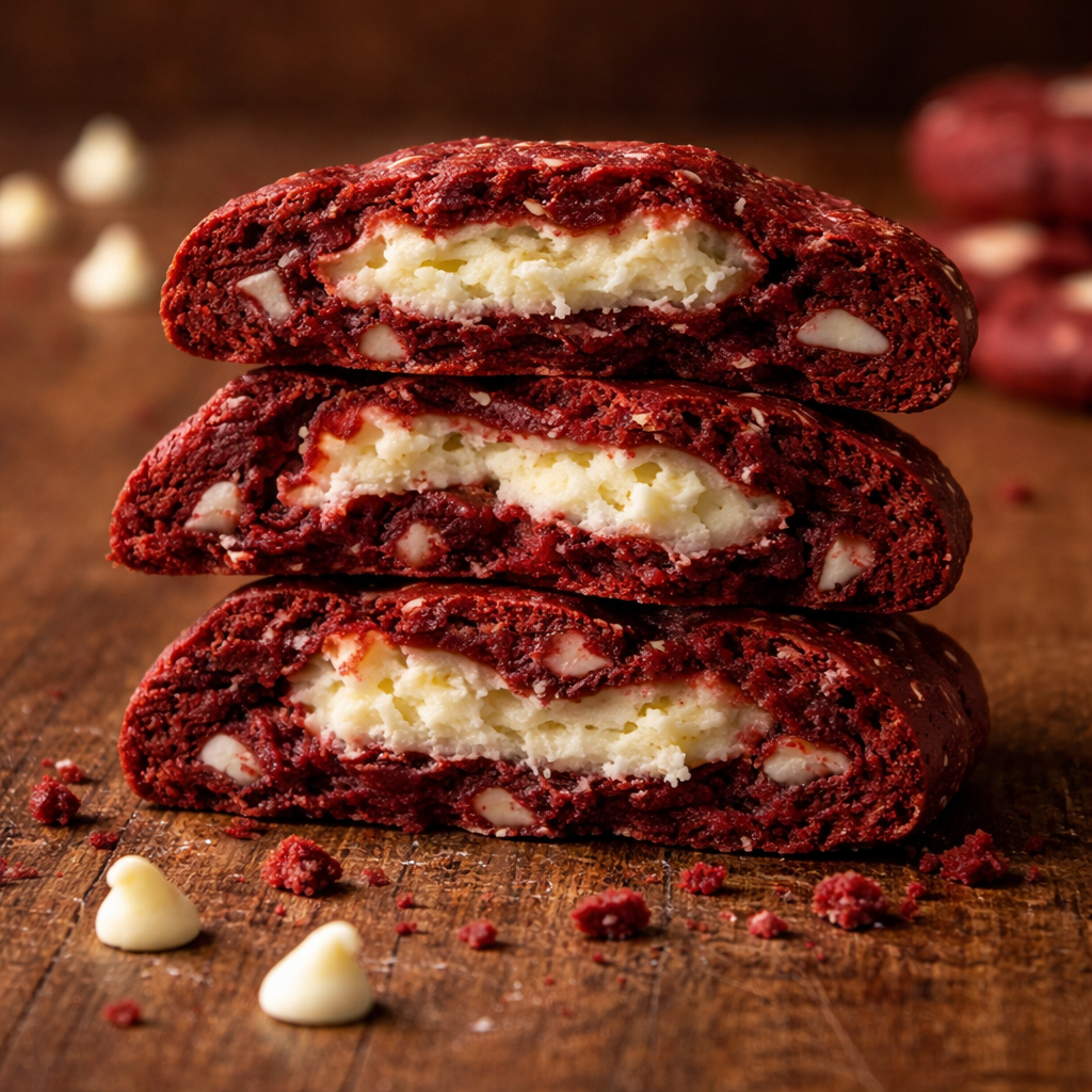 Käsekuchen gefüllte rote Samt Kekse für süße Genussmomente 3 Käsekuchen gefüllte rote Samt Kekse für süße Genussmomente