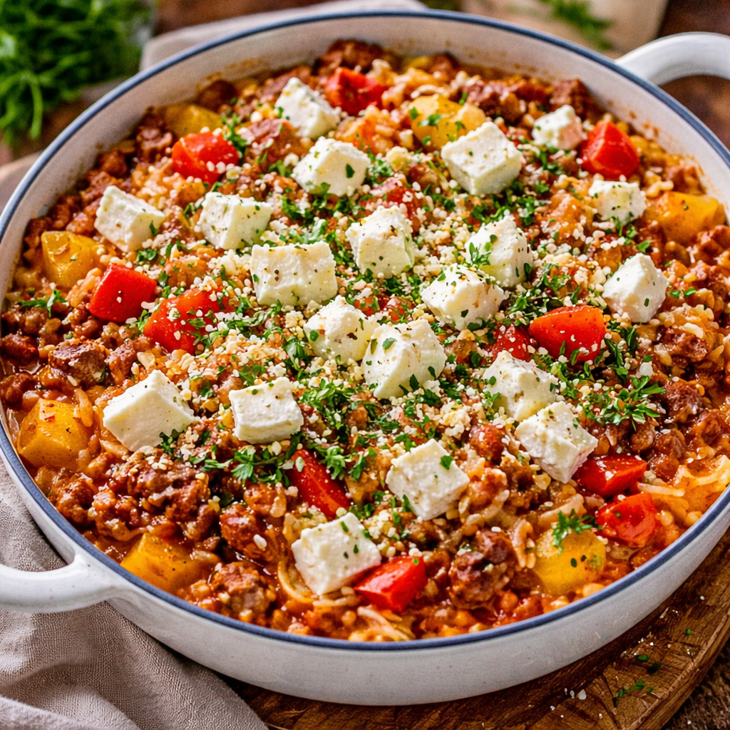 Griechischer Nudelauflauf mit Hackfleisch und Kritharaki ganz einfach 3 Griechischer Nudelauflauf mit Hackfleisch und Kritharaki ganz einfach