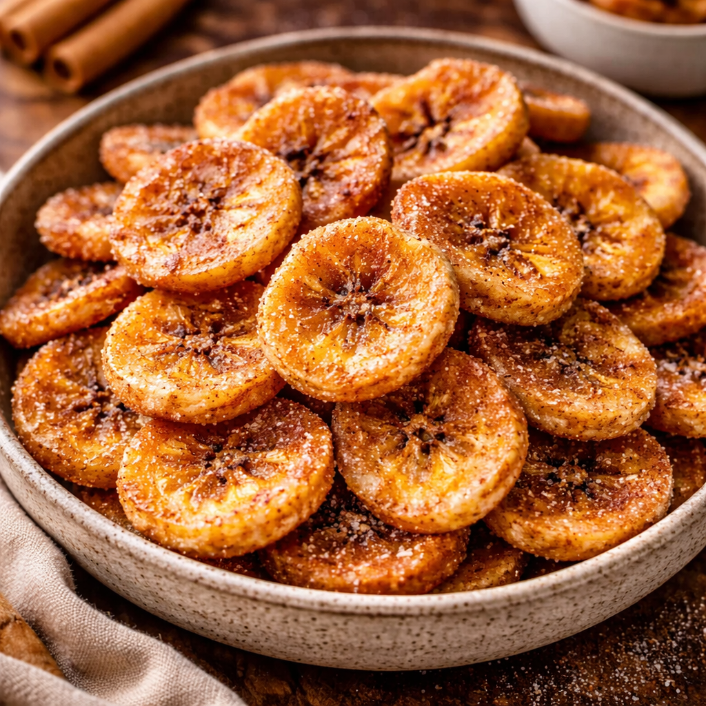 Krosse Zimt-Zucker-Luftfritteuse Bananenchips für dein Snackglück 3 Krosse Zimt-Zucker-Luftfritteuse Bananenchips für dein Snackglück