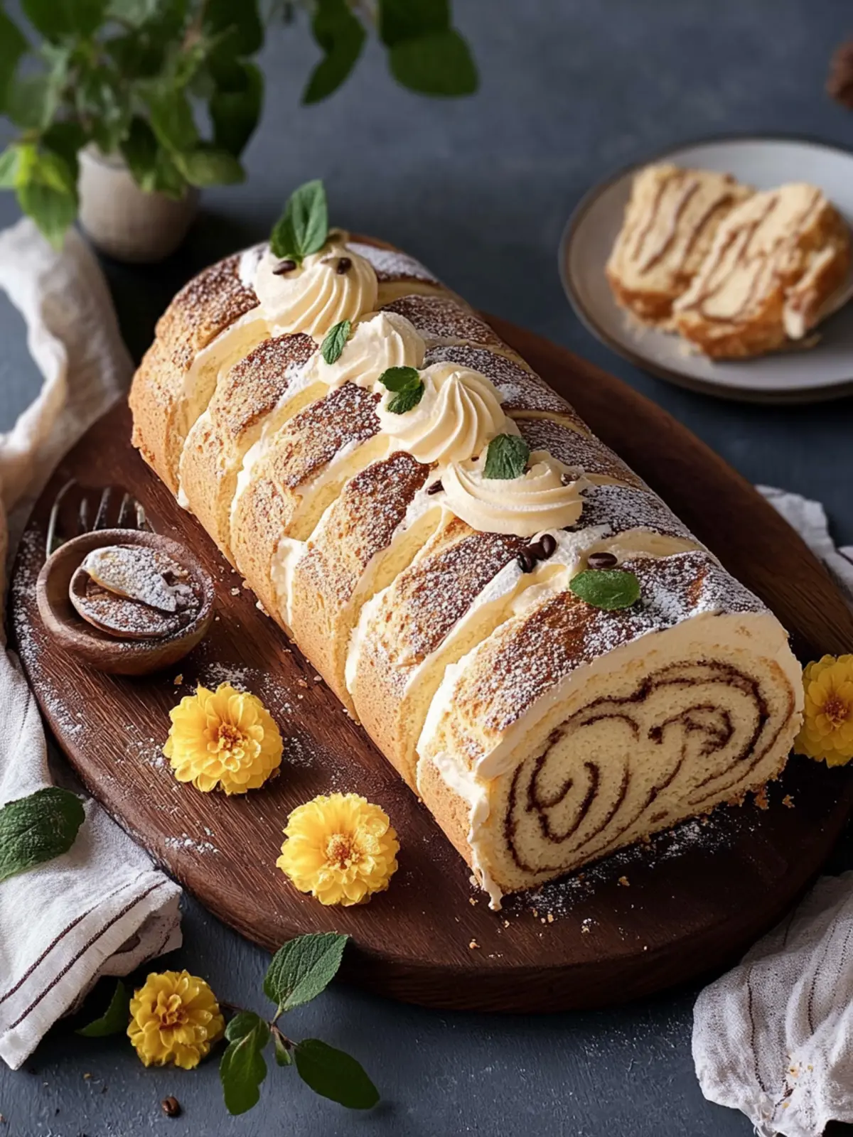 Biskuitroulade mit Kaffeecreme – Ein himmlisches Dessert für Kaffeeliebhaber 4 Biskuitroulade mit Kaffeecreme