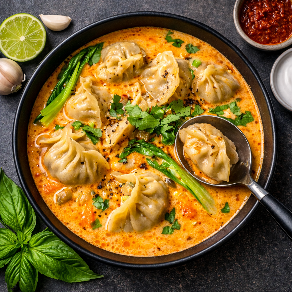 Rote Curry-Maultaschensuppe für gemütliche Abende - Genuss pur 3 Rote Curry-Maultaschensuppe für gemütliche Abende - Genuss pur