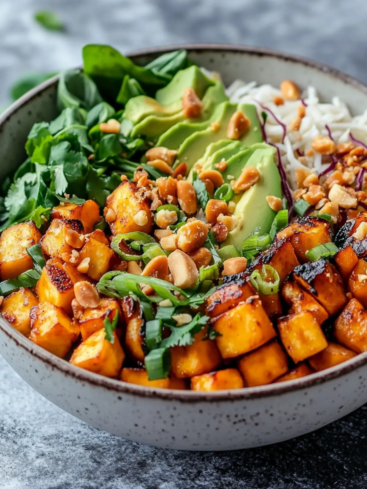 Köstliche Thai Erdnuss Süßkartoffel Buddha Schüssel für Soulfood 3 Köstliche Thai Erdnuss Süßkartoffel Buddha Schüssel