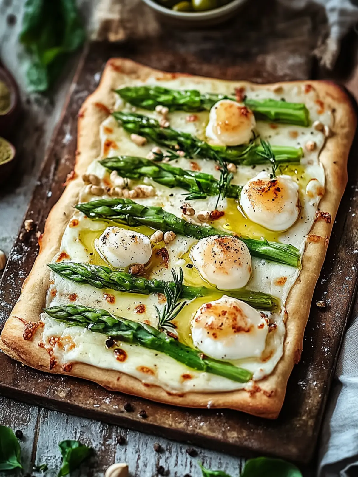 Flammkuchen mit Spargel und Kochschinken für Frühlingsmomente 5 Flammkuchen mit Spargel und Kochschinken