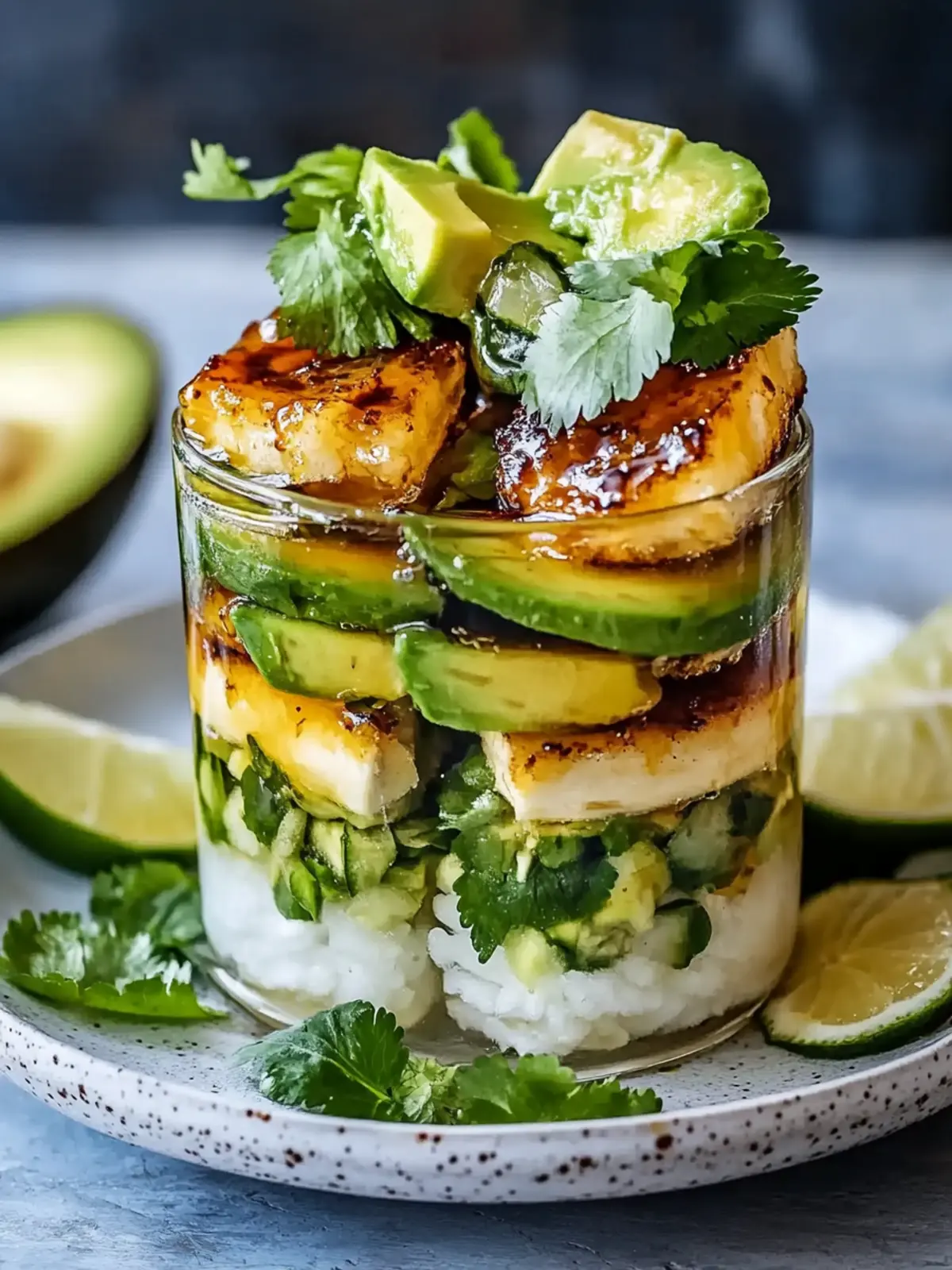 Leckeres Honig-Limetten-Hühnchen und Avocado-Reis-Turm Rezept für jeden Tag 3 Leckeres Honig-Limetten-Hühnchen und Avocado-Reis-Turm Rezept