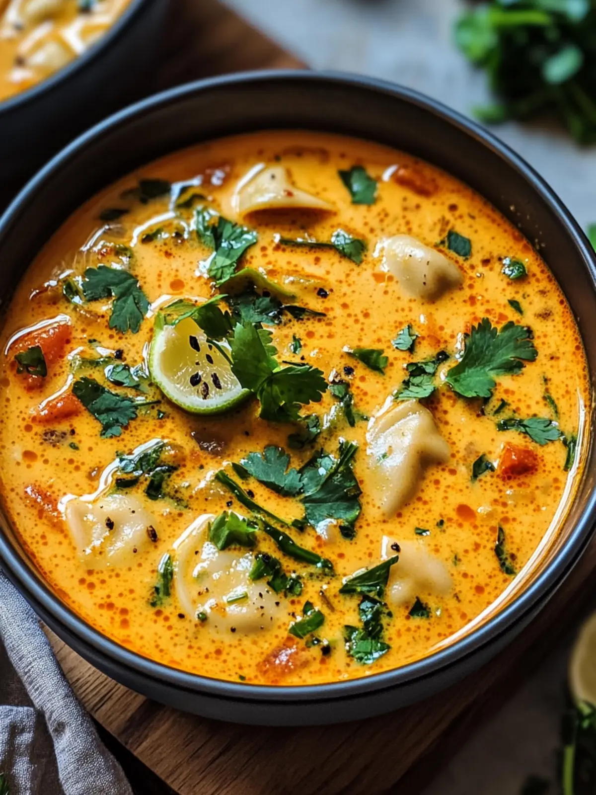 Rote Curry-Maultaschensuppe für gemütliche Abende - Genuss pur 2 Rote Curry-Maultaschensuppe für gemütliche Abende