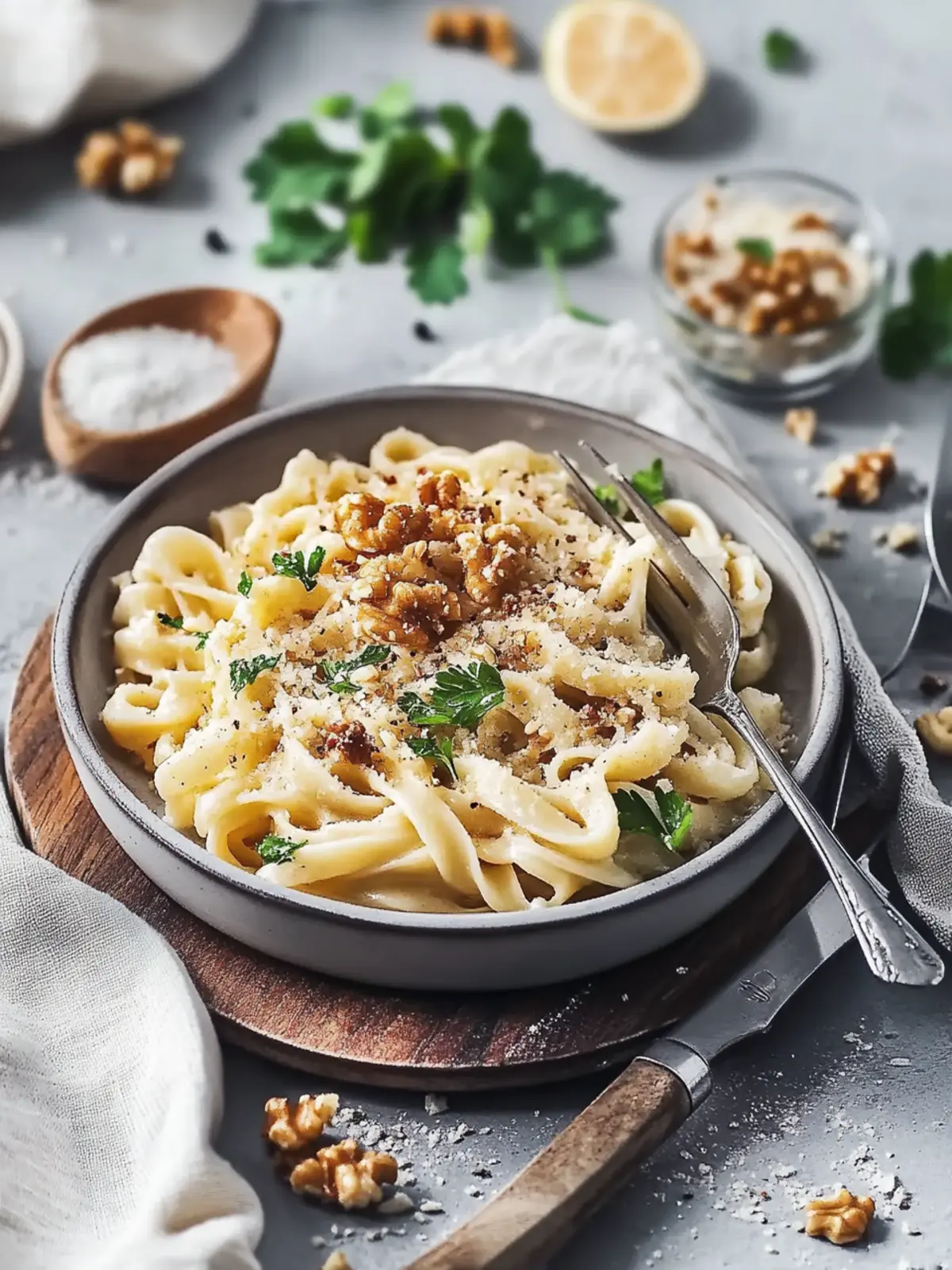 Schwarzwurzel Pasta Rezept mit Rahmsauce & Walnüssen genießen 4 Schwarzwurzel Pasta Rezept mit Rahmsauce & Walnüssen