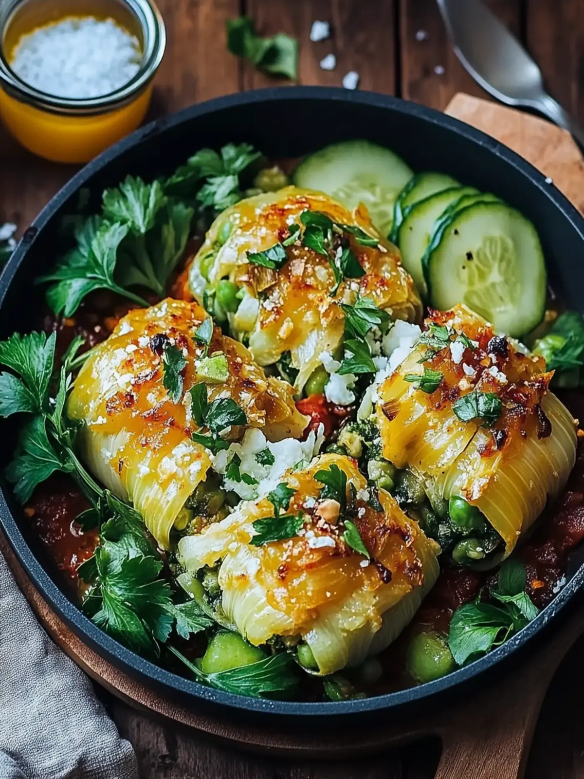 Schnelle Vegetarische Kohlrouladen für ein Wohlfühl-Dinner 2 Schnelle Vegetarische Kohlrouladen