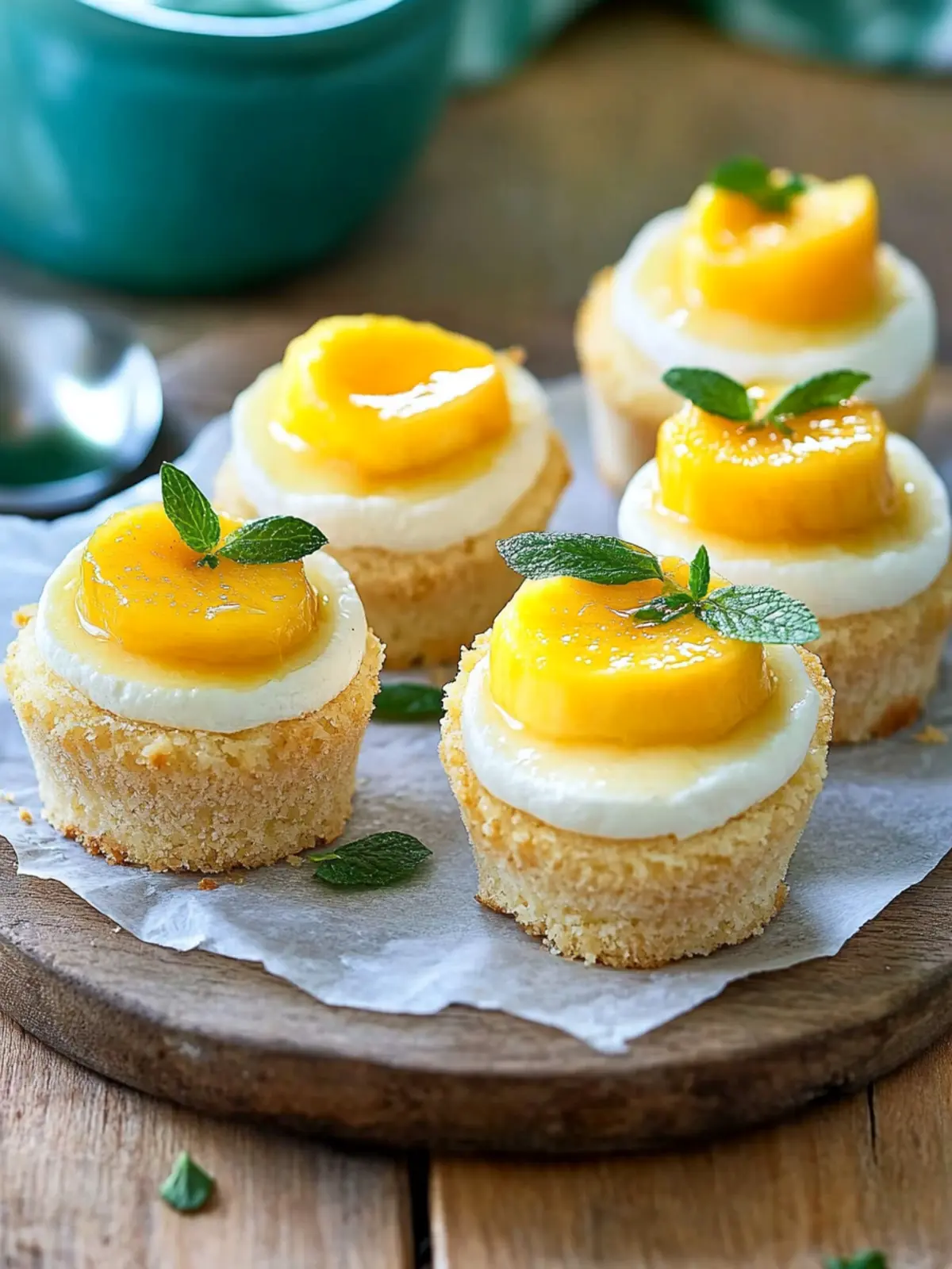 Mini-Käsekuchen mit Mango für den perfekten Sommergenuss 3 Mini-Käsekuchen mit Mango