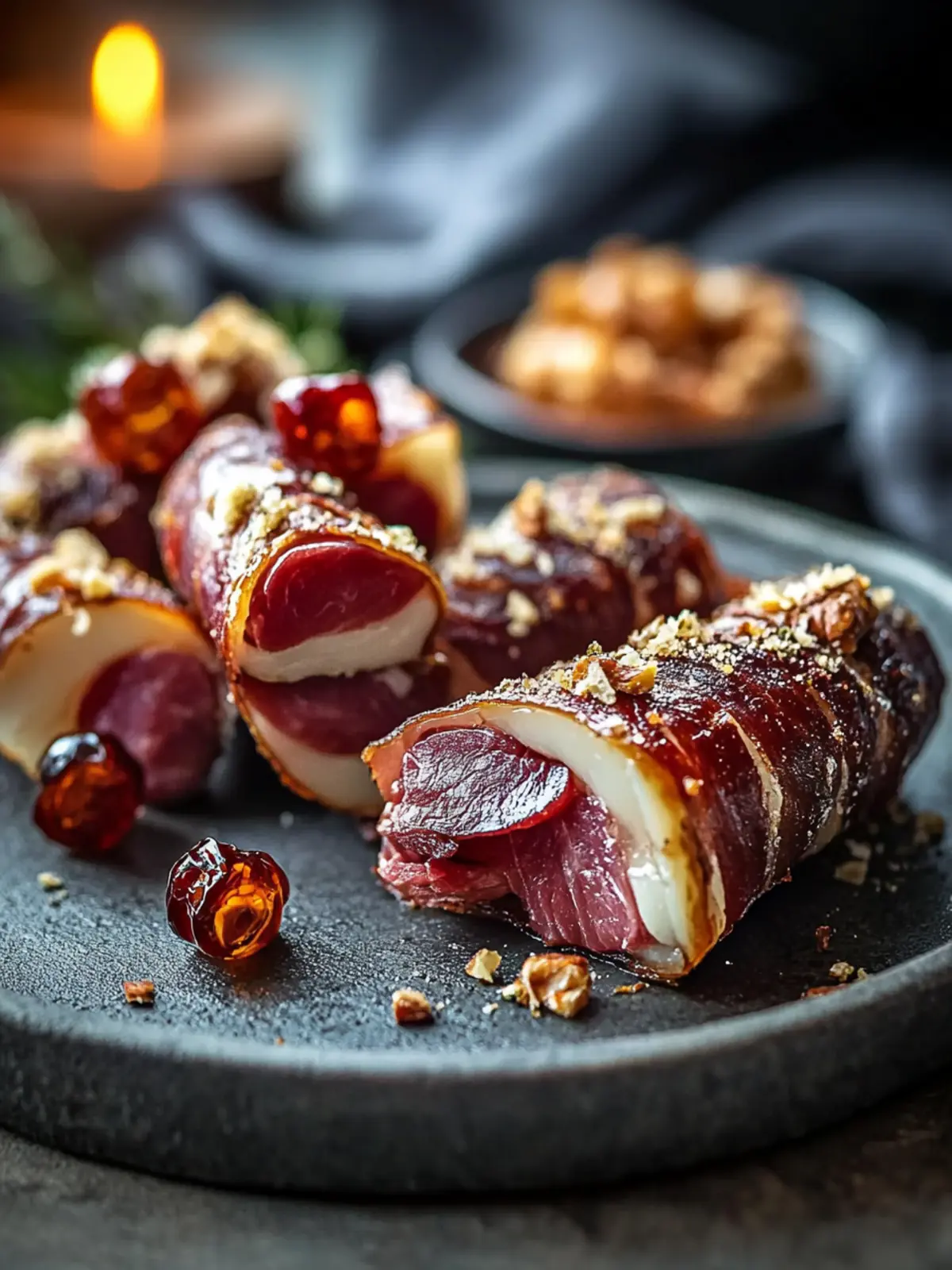 Gefüllte Datteln mit Rinderspeck: In 20 Minuten Genuss! 2 Gefüllte Datteln mit Rinderspeck