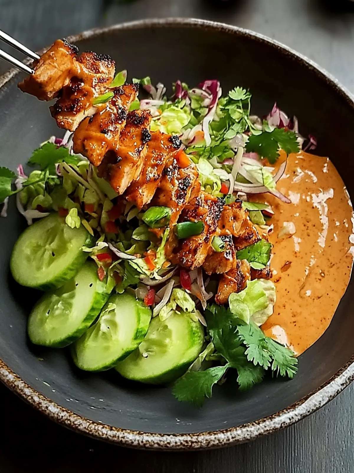 Knuspriger Satay-Reis-Salat mit cremigem Erdnuss-Dressing 2 Knuspriger Satay-Reis-Salat