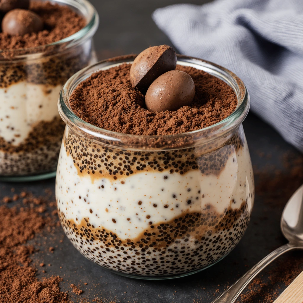 Tiramisu Chia Pudding mit griechischem Joghurt Genuss leicht gemacht 3 Tiramisu Chia Pudding mit griechischem Joghurt Genuss leicht gemacht