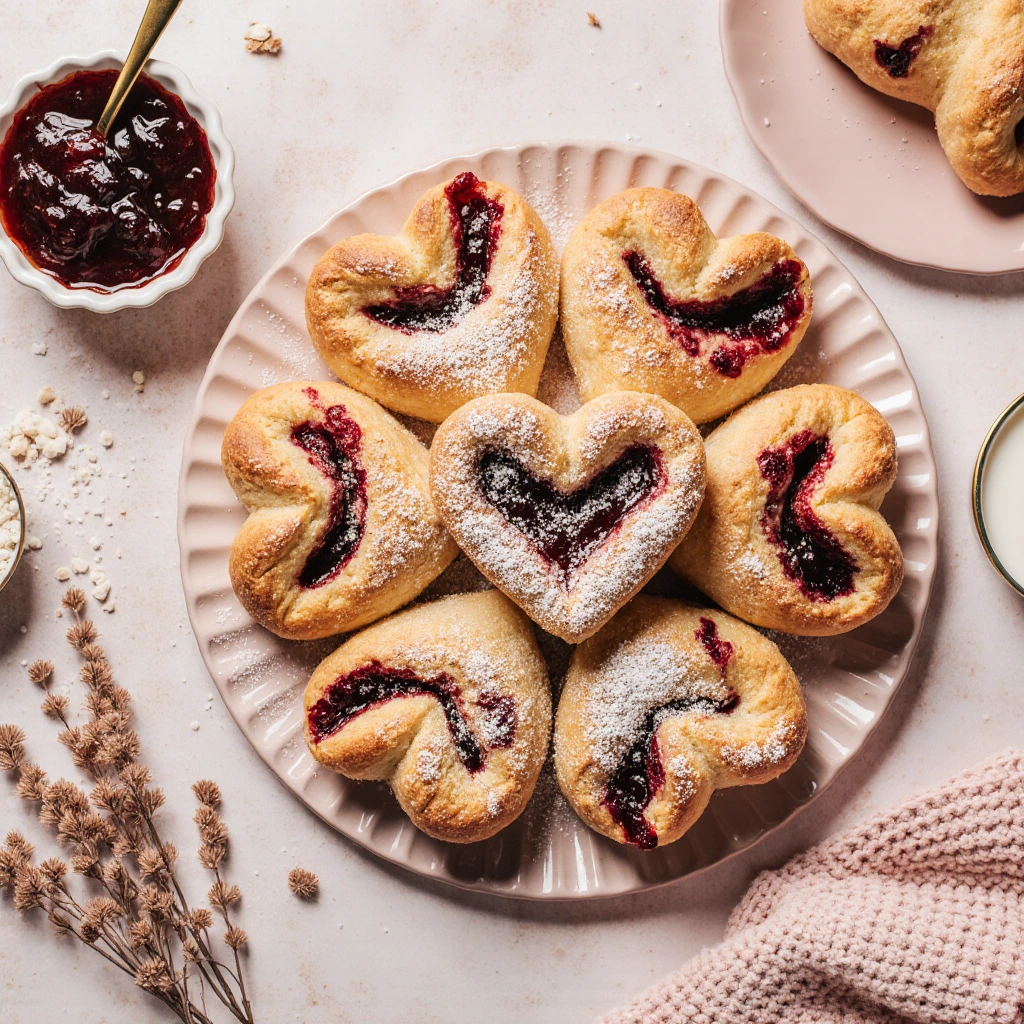 Köstliche Hefe Herzen mit Kirschmarmelade für Herzensmoment 3 Köstliche Hefe Herzen mit Kirschmarmelade für Herzensmoment