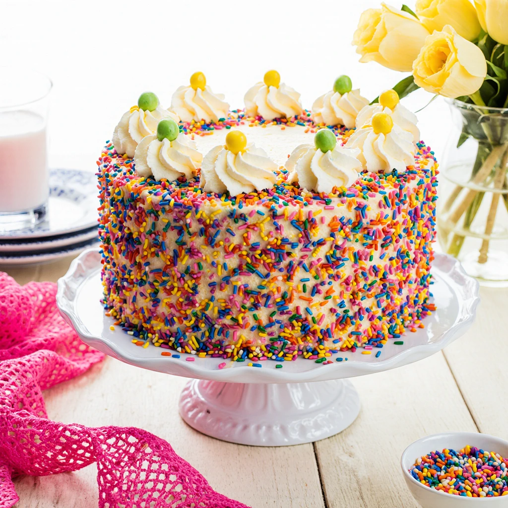 Hausgemachter Funfetti-Kuchen für bunte Feiern zaubern 3 Hausgemachter Funfetti-Kuchen für bunte Feiern zaubern