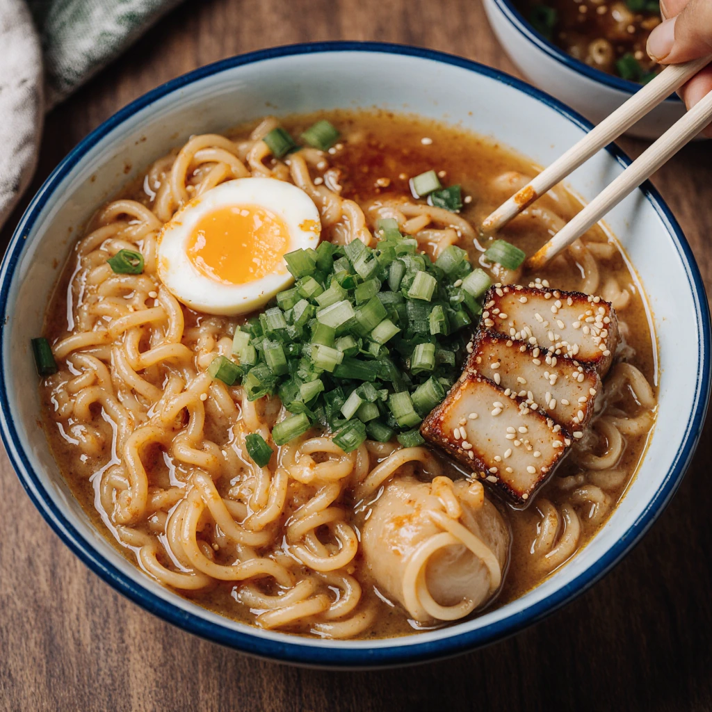Einfache Ramen-Nudeln mit Sauce: Schnelligkeit trifft Genuss 2 Einfache Ramen-Nudeln mit Sauce: Schnelligkeit trifft Genuss