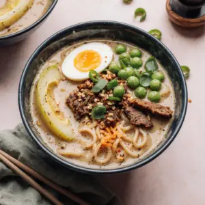 Cremige Ramen mit Erdnuss & Kokos: Vegane Genussreise 2 Cremige Ramen mit Erdnuss & Kokos: Vegane Genussreise