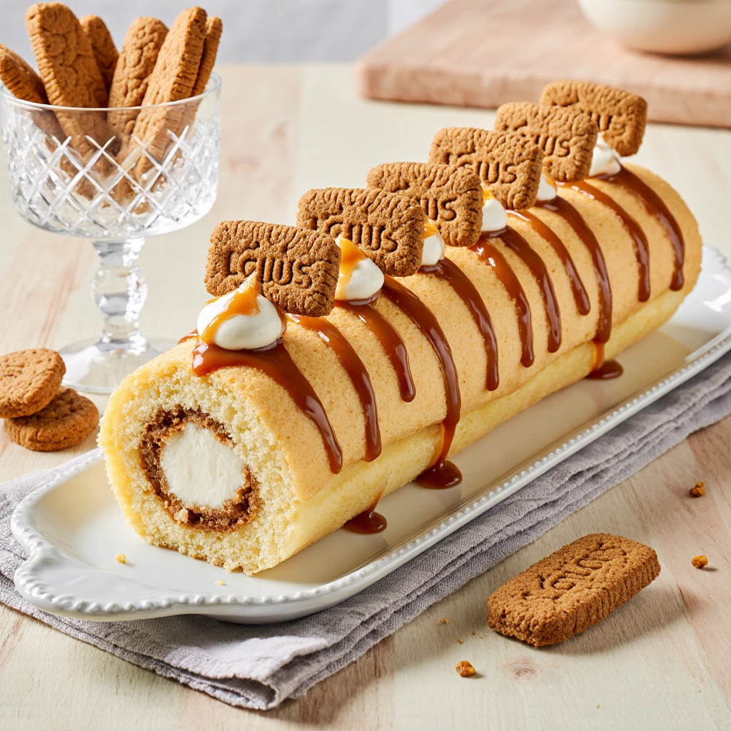 Lotus Biscoff®-Biskuitroulade – Himmlisch einfacher Genuss 2 Lotus Biscoff®-Biskuitroulade – Himmlisch einfacher Genuss