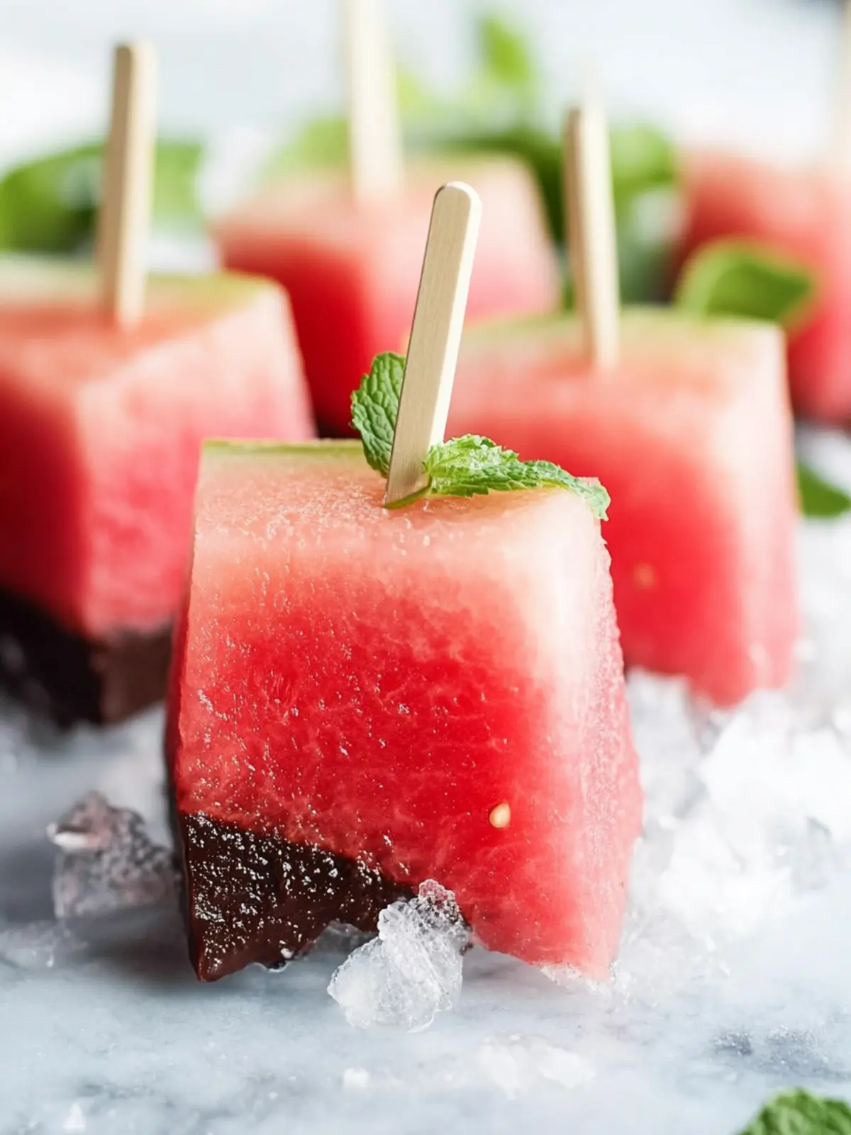 Schokolade-getauchter Wassermelonen: Ein leichter Sommergenuss 3 Schokolade-getauchter Wassermelonen