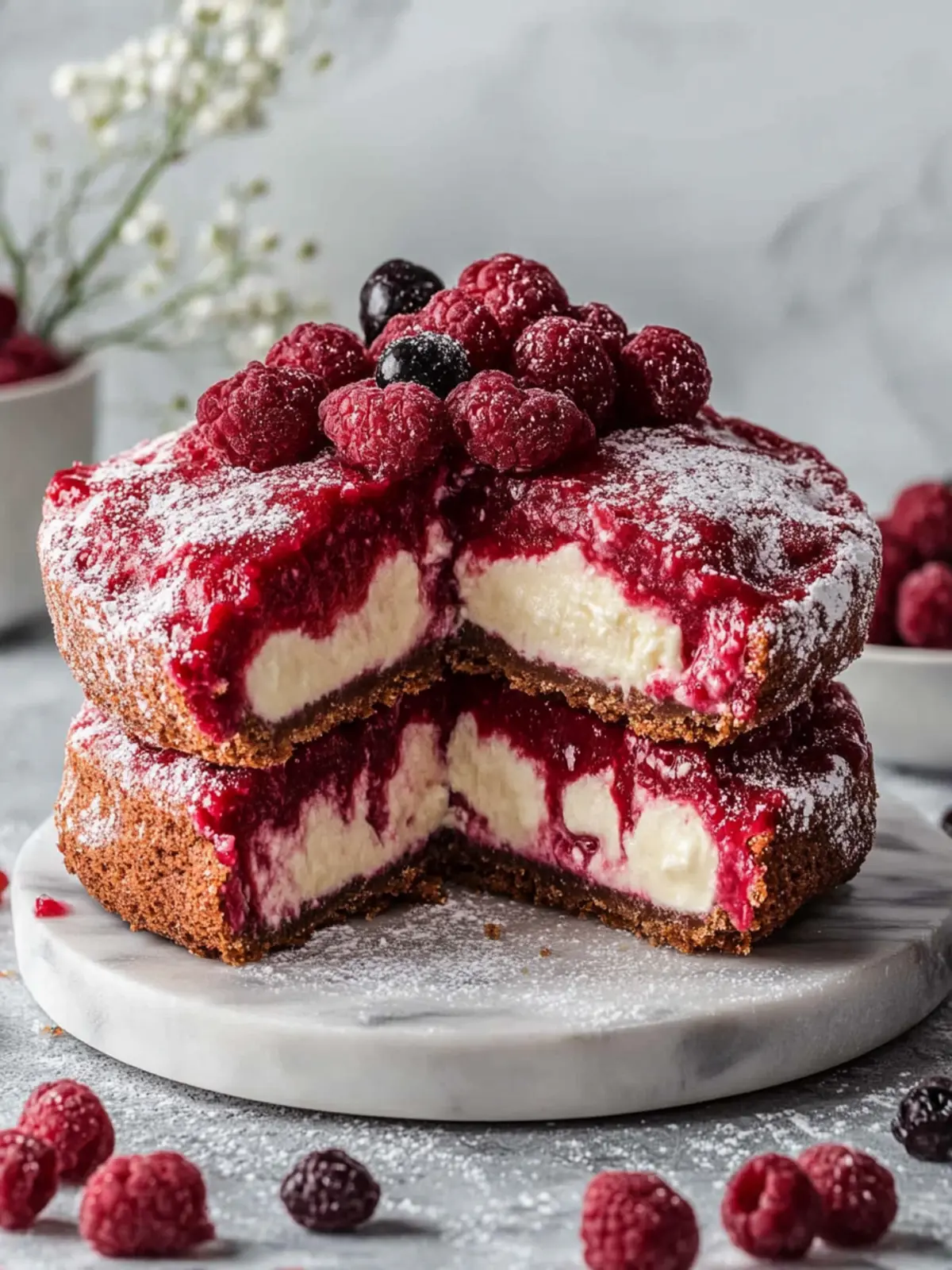 Käsekuchen gefüllte rote Samt Kekse