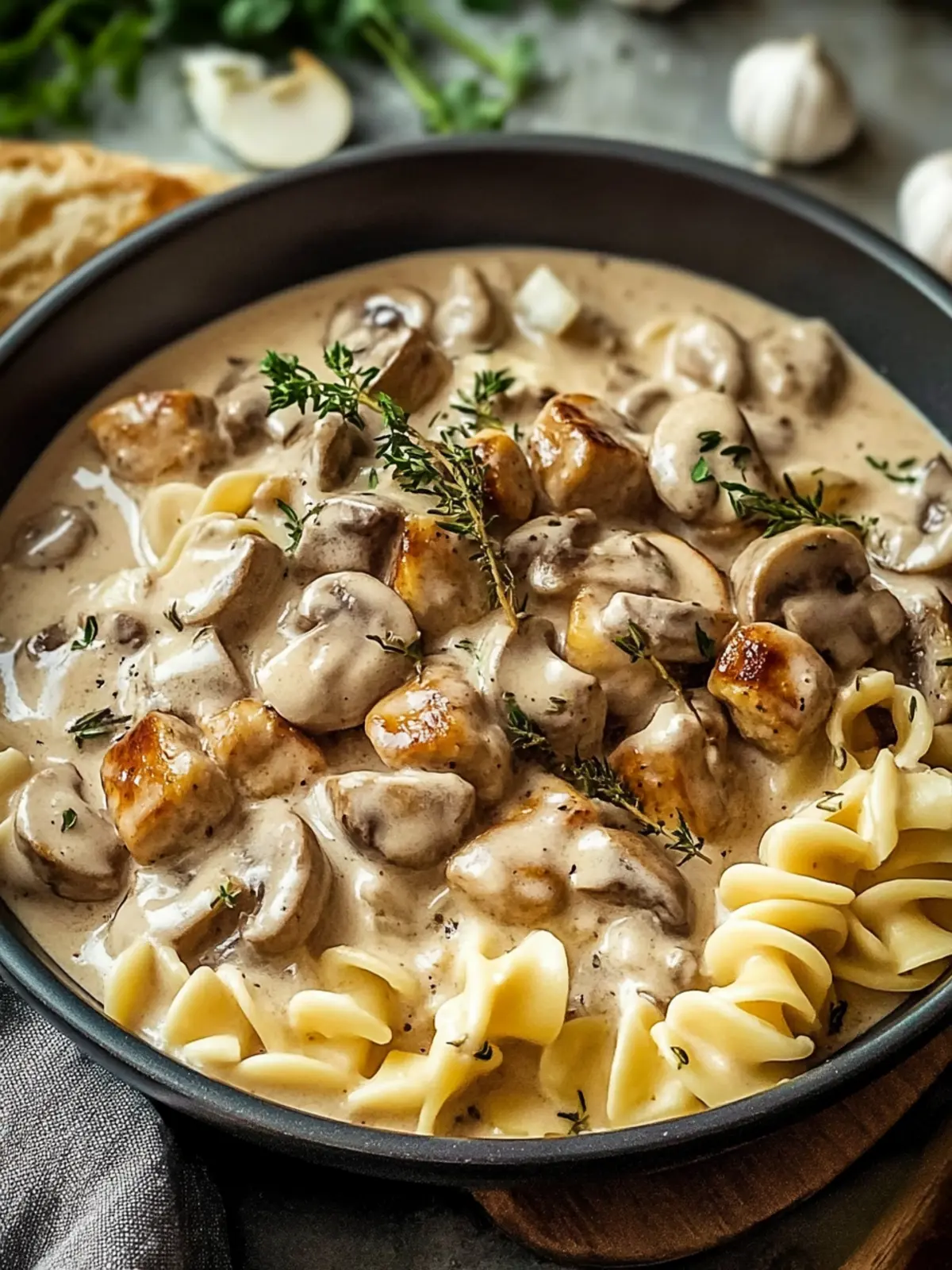Reiche Hühner-Stroganoff: Schnelles Familienessen in 30 Minuten 4 Reiche Hühner-Stroganoff