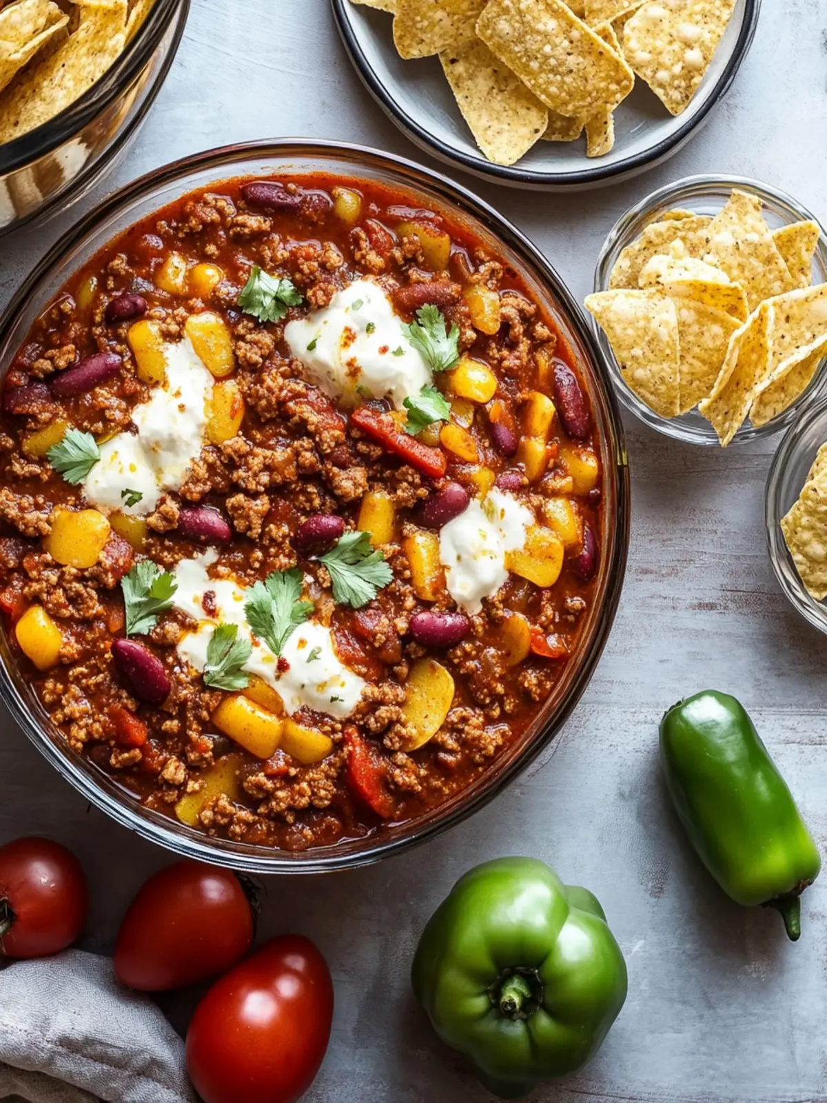 Chili con Carne Kartoffel-Hack-Auflauf