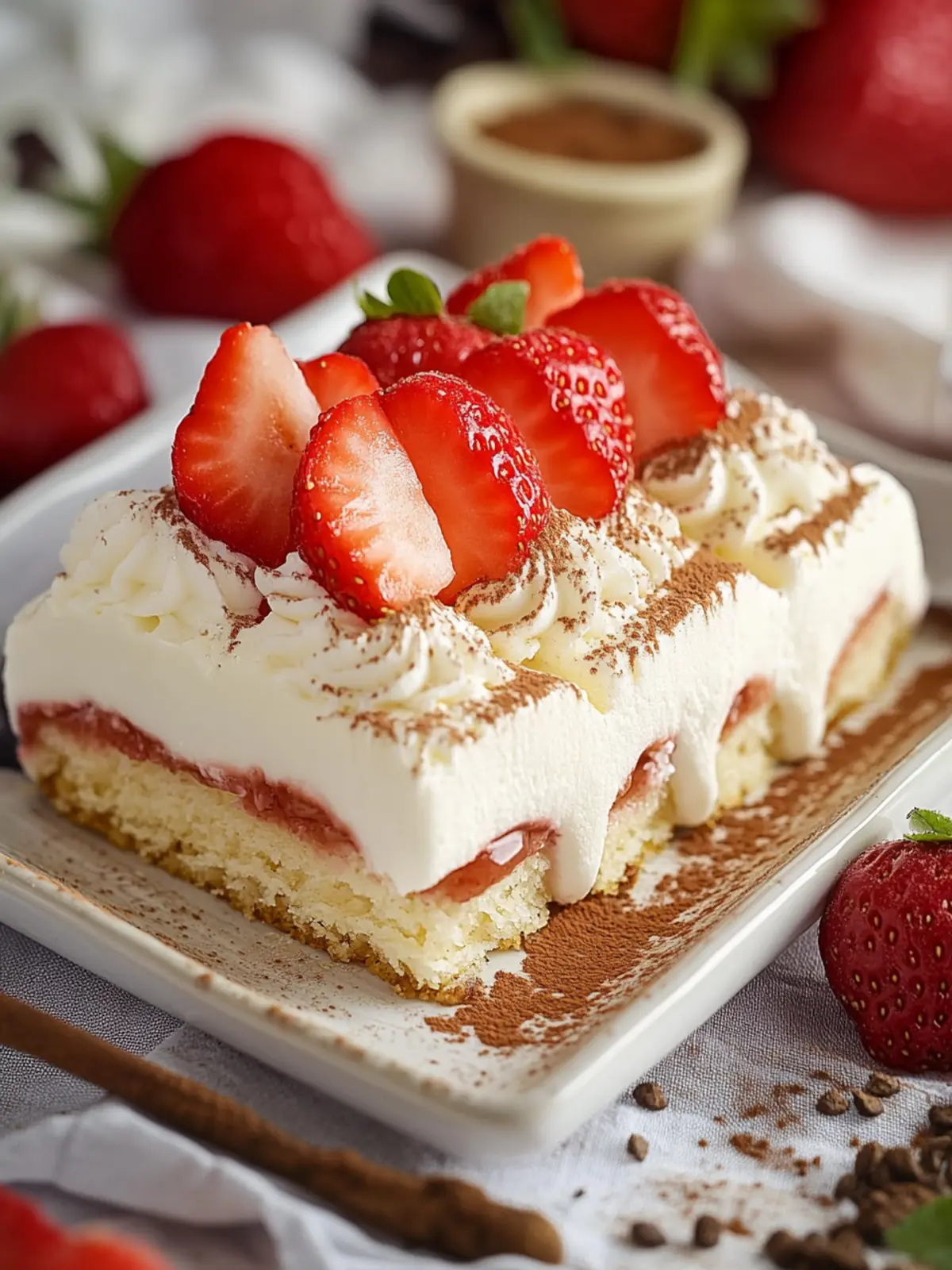 Erdbeer Vanille Tiramisu Dessert für schnelle Genussmomente 4 Erdbeer Vanille Tiramisu Dessert