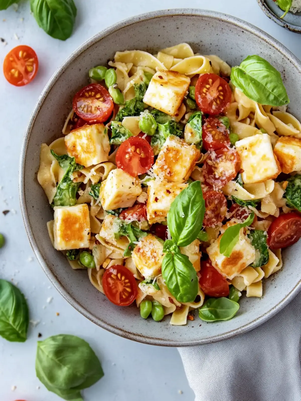 Bunter Halloumi-Pasta-Salat für Genussvolle Sommerabende 2 Bunte Halloumi-Pasta-Salat