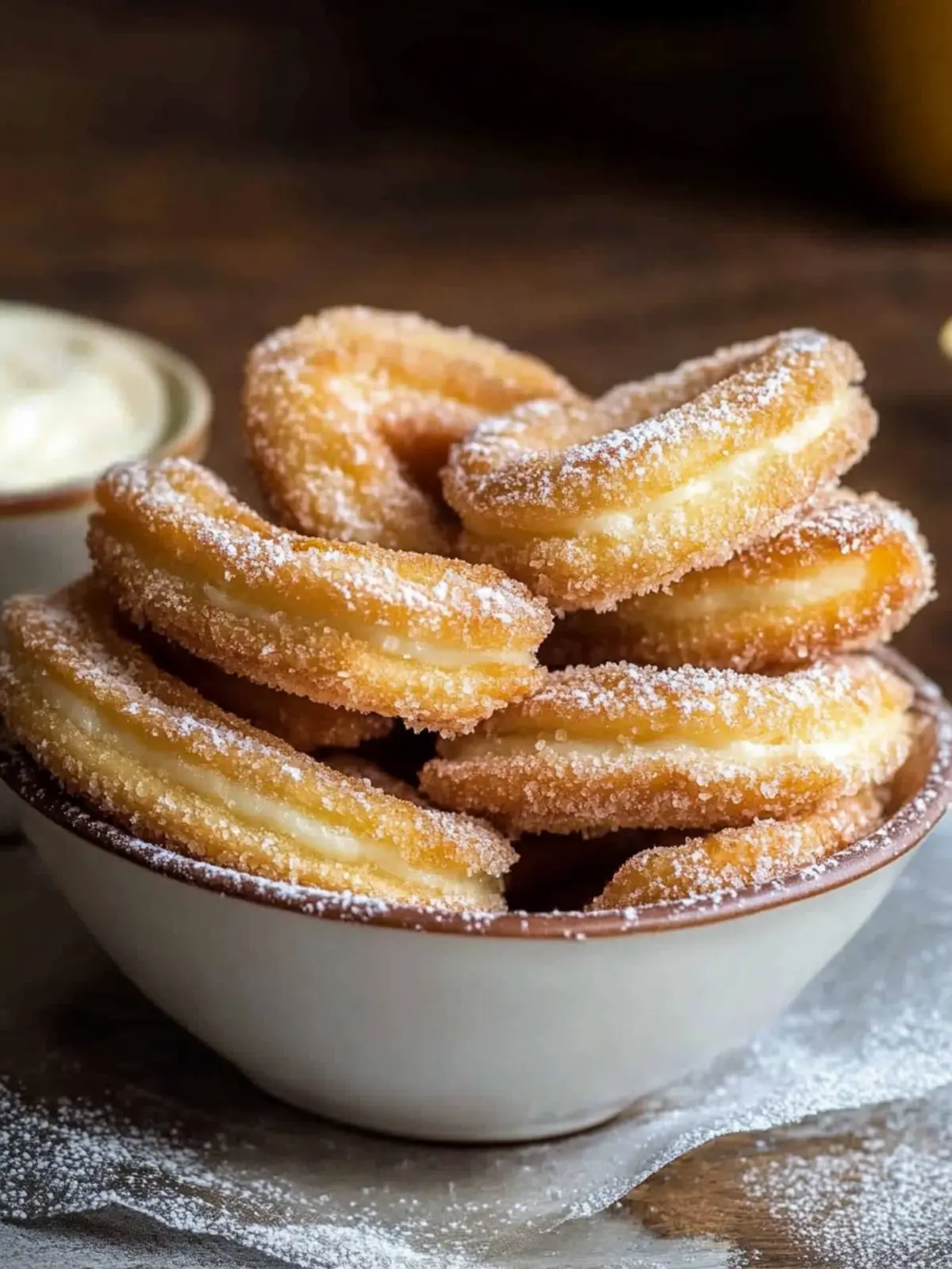 Käsekuchen-gefüllte Churro-Kekse – Genuss in jedem Biss! 5 Käsekuchen-gefüllte Churro-Kekse