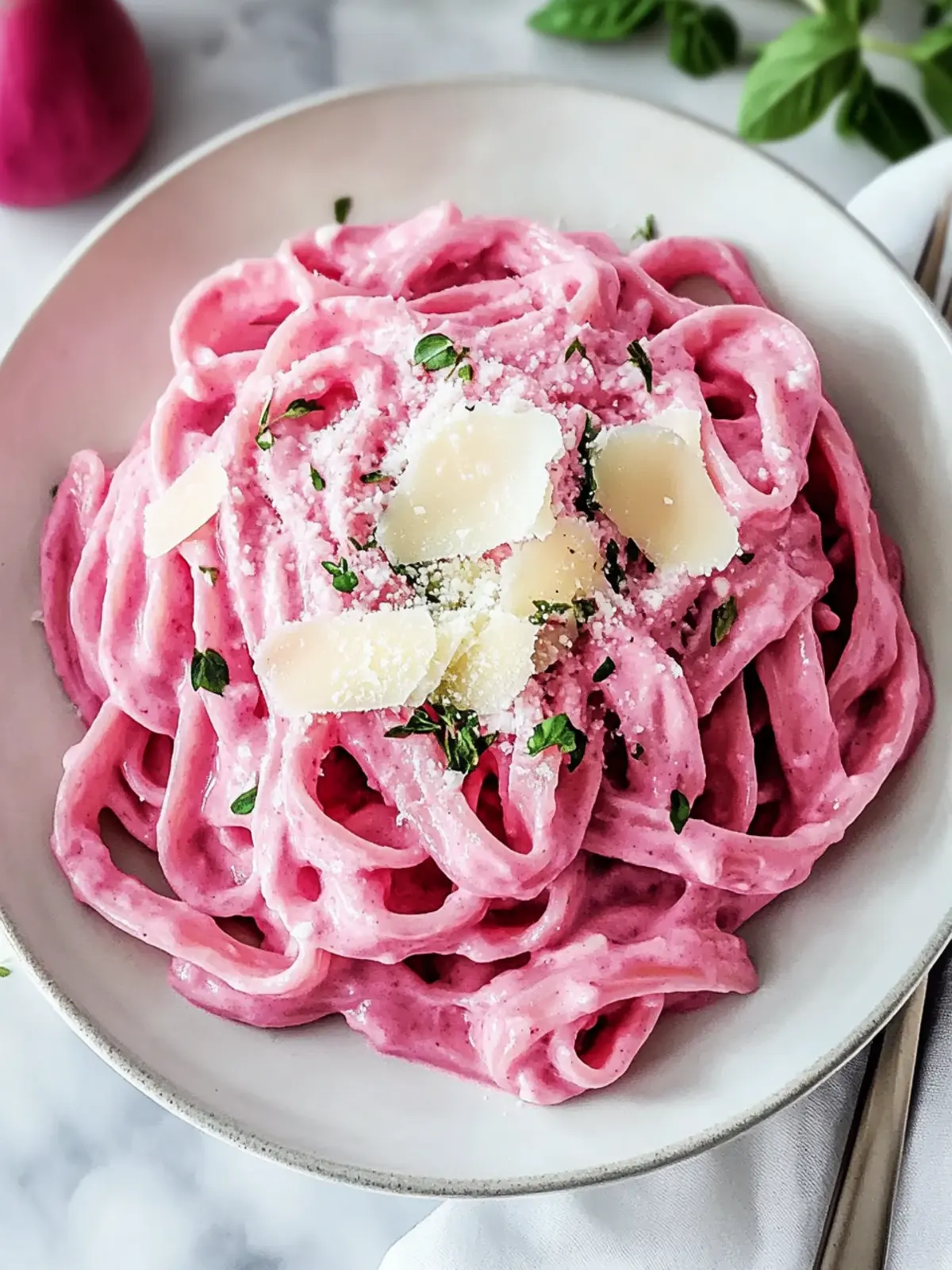 Perfekte rosa Pasta - Veganer Genuss