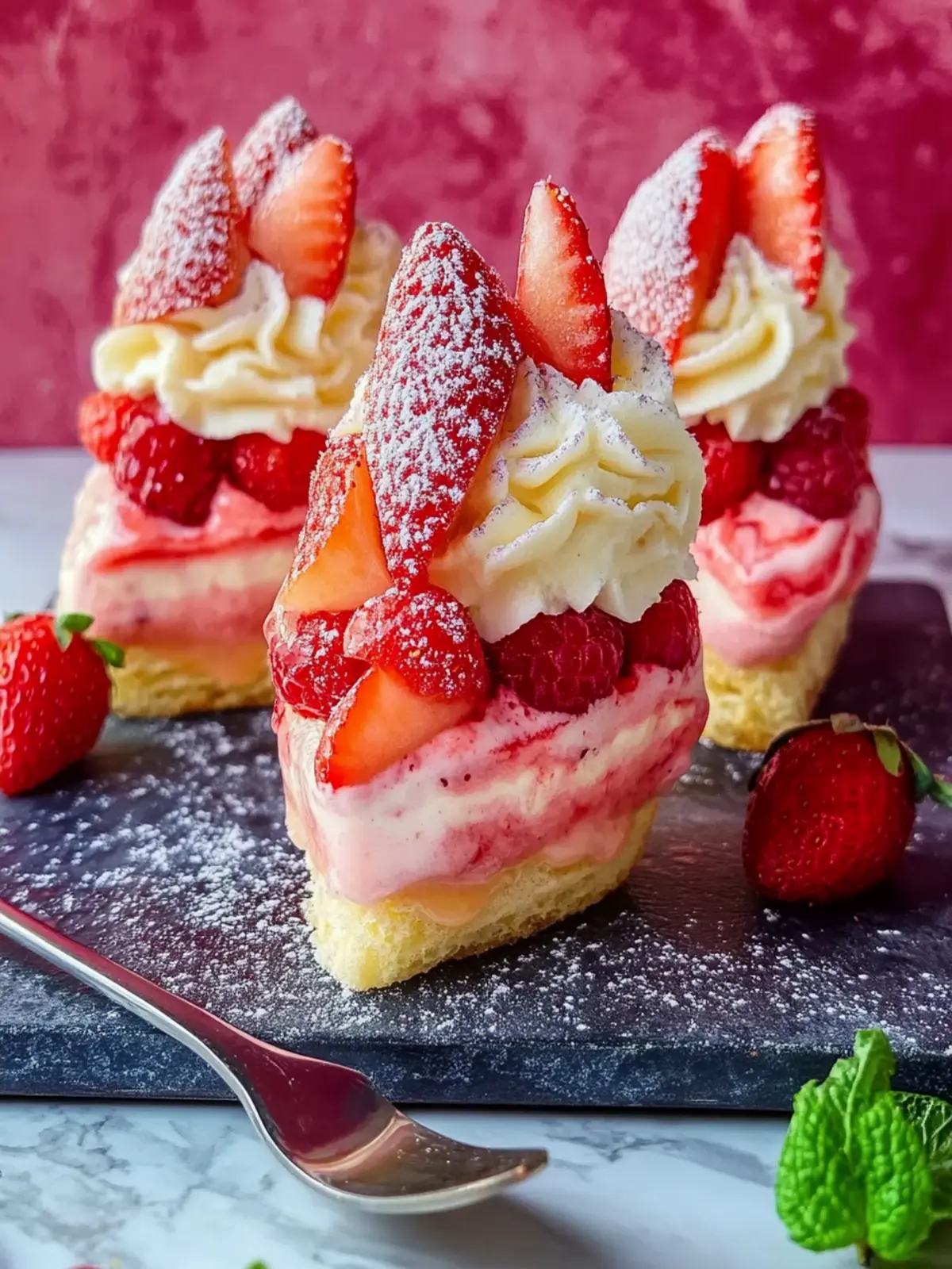 Erdbeer Vanille Teilchen: Einfaches Sommervergnügen bereit! 3 Erdbeer Vanille Teilchen