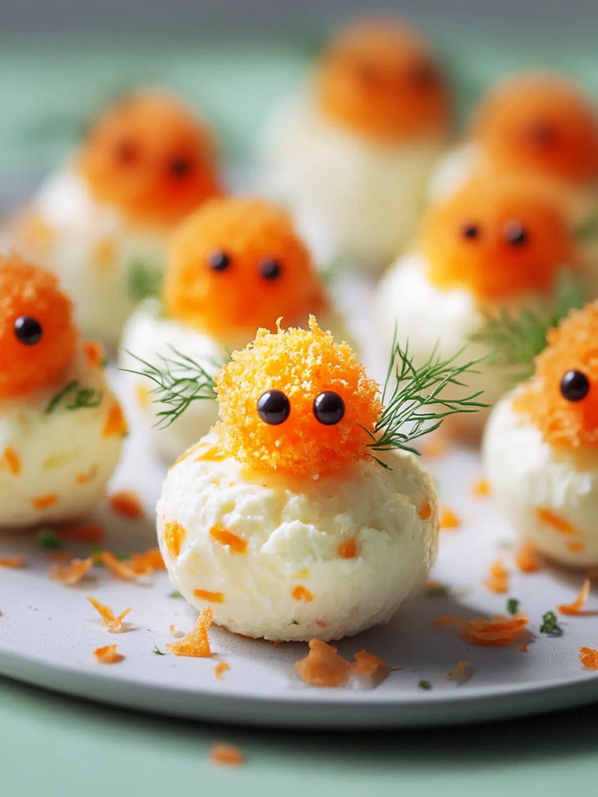 Osterküken aus Frischkäse – Cooler Brunch-Fingerfood selbstgemacht 3 Osterküken aus Frischkäse – niedlicher Fingerfood-Hit für den Brunch