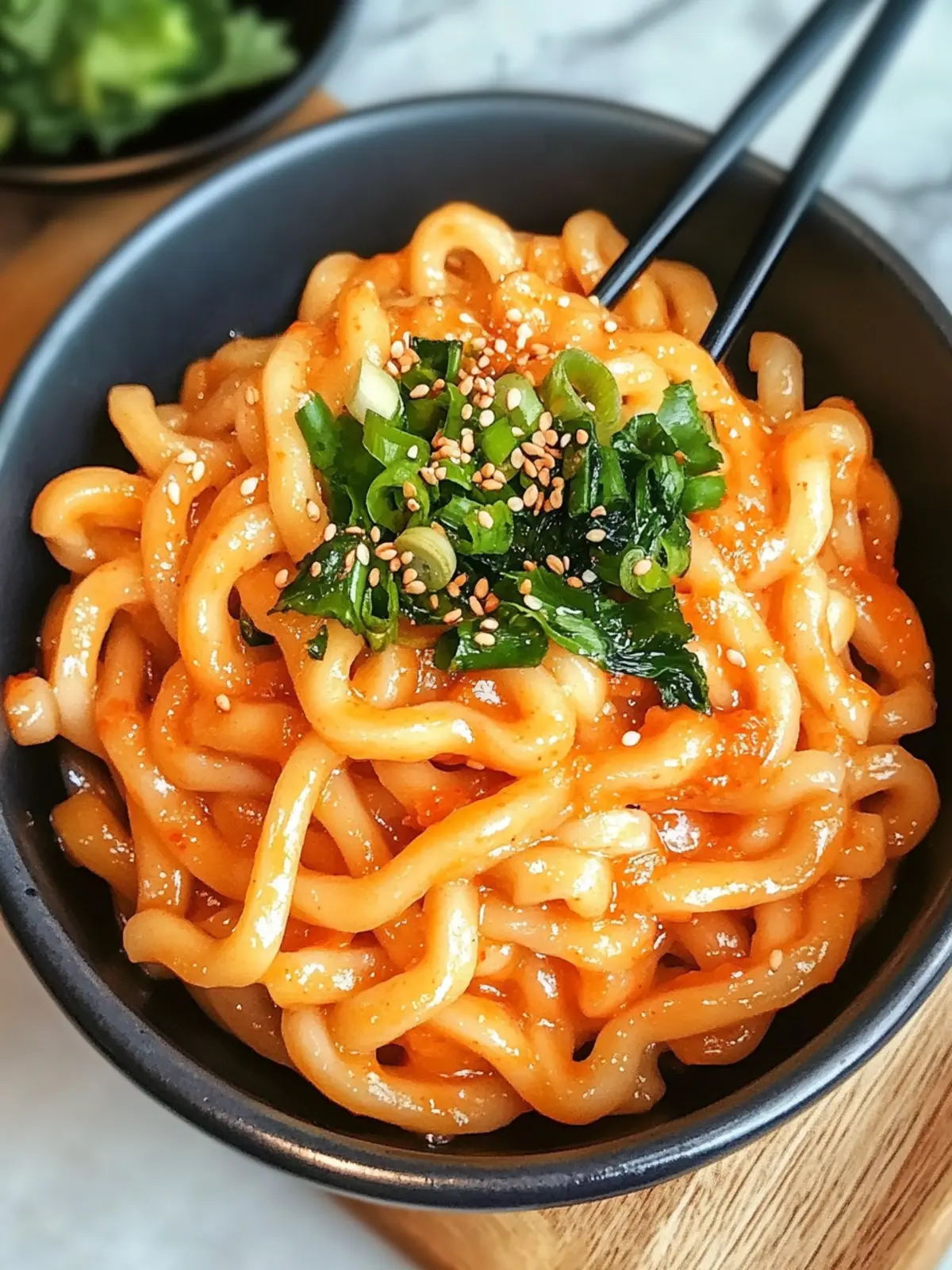 Cremige Gochujang-Udon-Nudeln: Schnelles Wohlfühlessen genießen 3 Cremige Gochujang-Udon-Nudeln