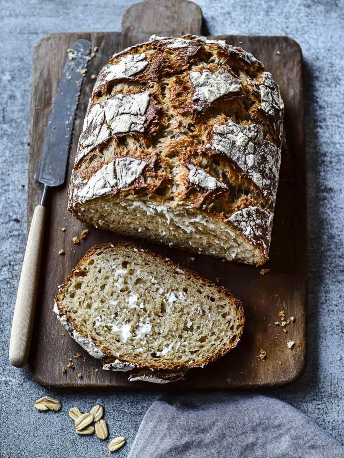 Haferflockenbrot mit Quark – Gesund, lecker und schnell gebacken 2 Haferflockenbrot mit Quark