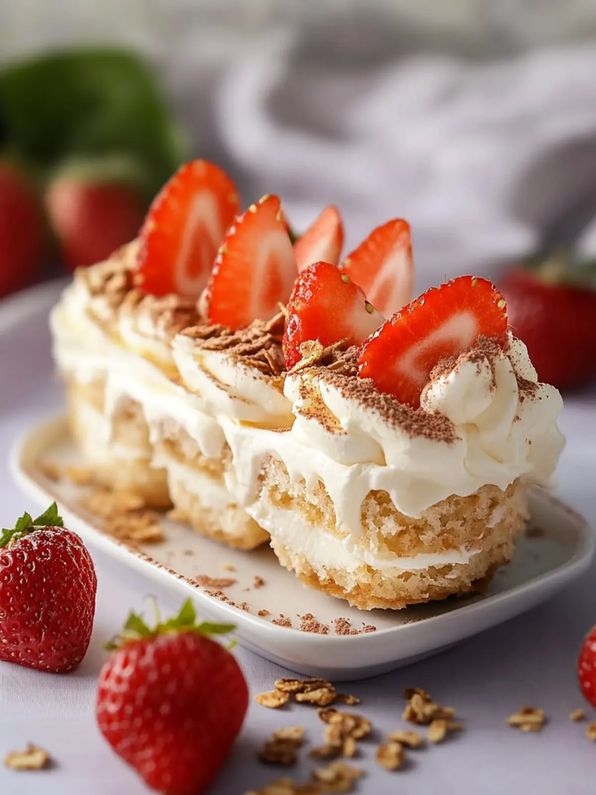 Erdbeer Vanille Tiramisu Dessert für schnelle Genussmomente 3 Erdbeer Vanille Tiramisu Dessert