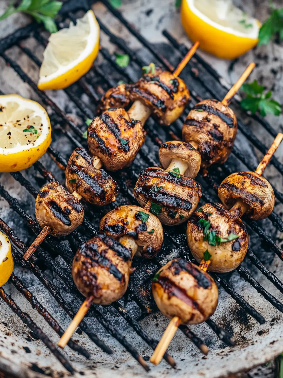 Champignon-Spieße vom Grill: Würzig, gesund und schnell gemacht 3 Champignon-Spieße vom Grill