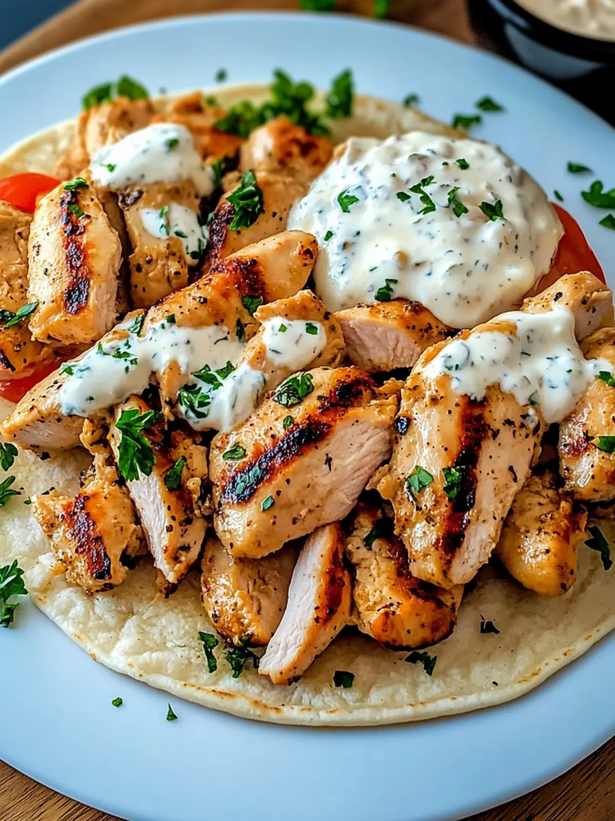 Einfache Hähnchen-Gyros in cremiger Sauerrahmsauce lieben! 4 Simple chicken gyros in creamy sour cream sauce