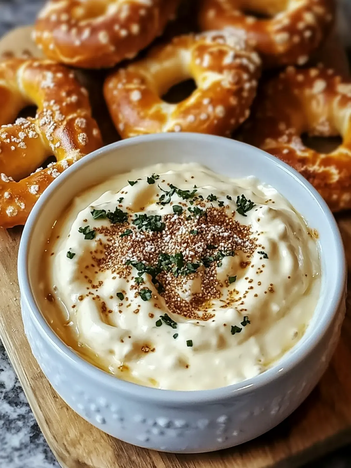 Cremiger und käsiger Brezel-Dip – Das perfekte Snackvergnügen 4 Cremiger und käsiger Brezel-Dip