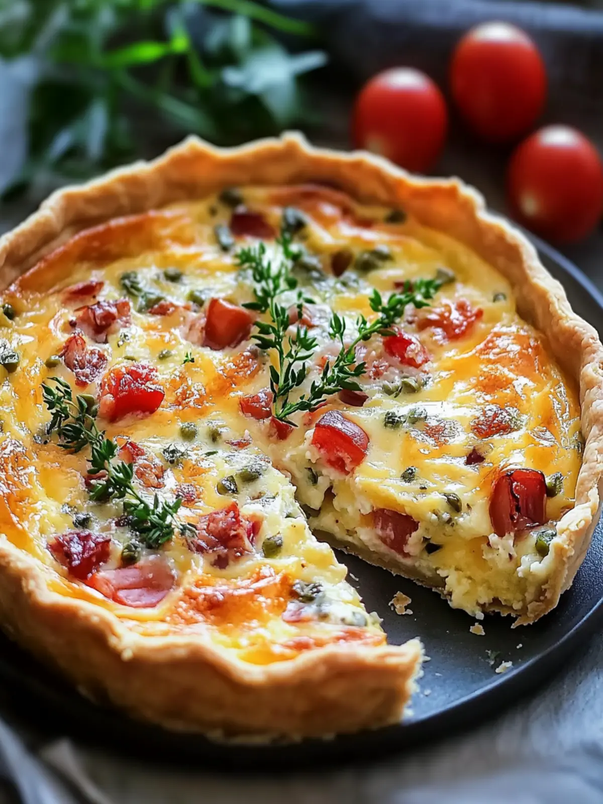 Herzhafte Gemüse Rinderspeck Quiche für dein perfektes Brunch! 4 Gemüse Rinderspeck Quiche