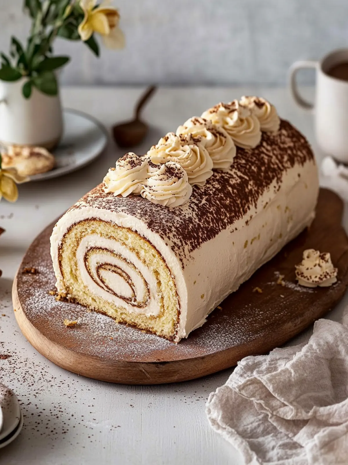 Biskuitroulade mit Kaffeecreme – Ein himmlisches Dessert für Kaffeeliebhaber 3 Biskuitroulade mit Kaffeecreme