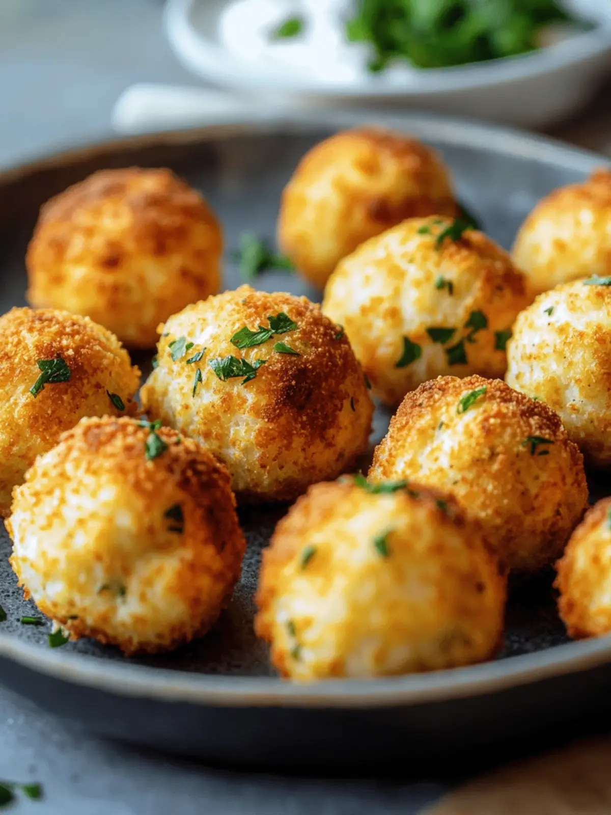 Low Carb Quark-Gemüse-Bällchen aus dem Airfryer – Snack Glück! 4 Low Carb Quark-Gemüse-Bällchen aus dem Airfryer