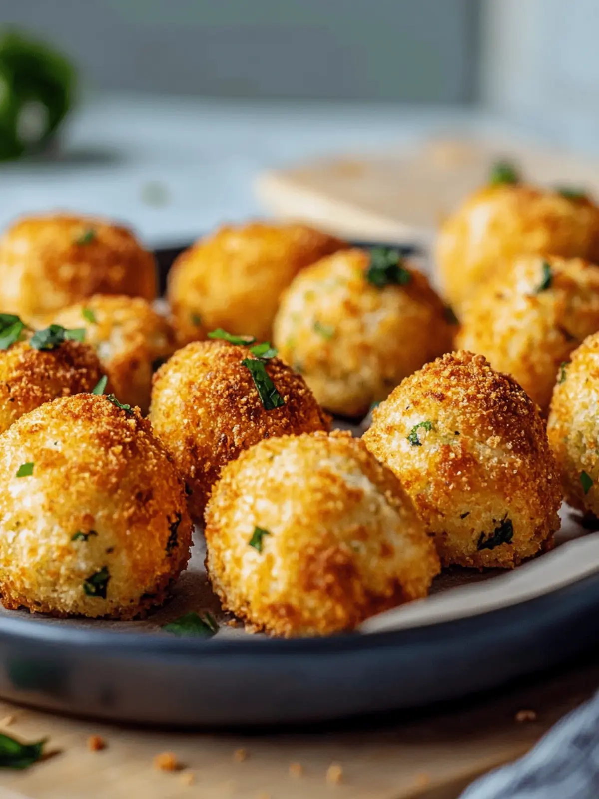 Low Carb Quark-Gemüse-Bällchen aus dem Airfryer – Snack Glück! 3 Low Carb Quark-Gemüse-Bällchen aus dem Airfryer