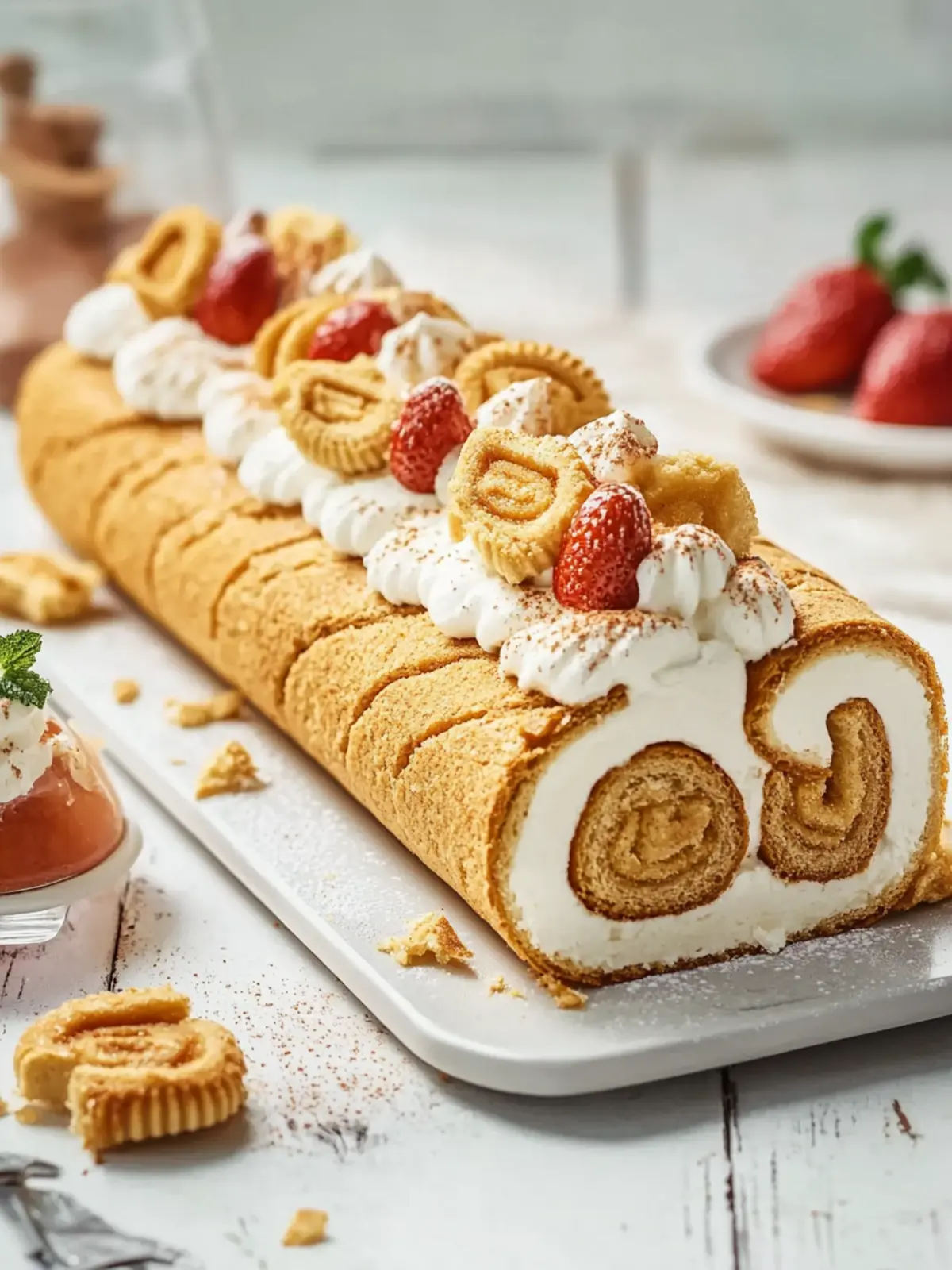 Lotus Biscoff®-Biskuitroulade – Himmlisch einfacher Genuss 2 Lotus Biscoff®-Biskuitroulade