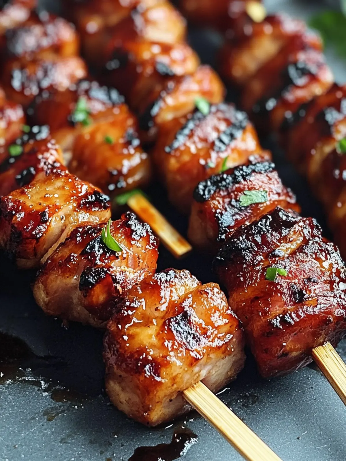 Gegrillte Honig-BBQ-Bacon-Hühnchen-Spieße für jeden Anlass 3 Gegrillte Honig-BBQ-Bacon-Hühnchen-Spieße