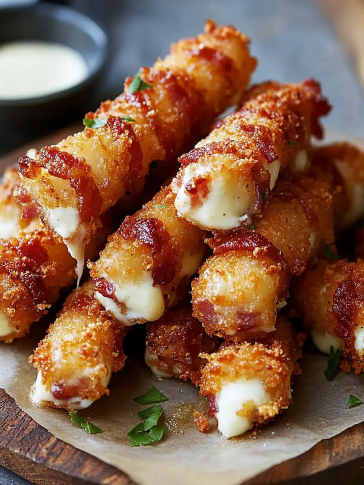 Knusprige Speck-Mozzarella-Sticks – Dein neuer Party-Hit 3 Knusprige Speck-Mozzarella-Sticks