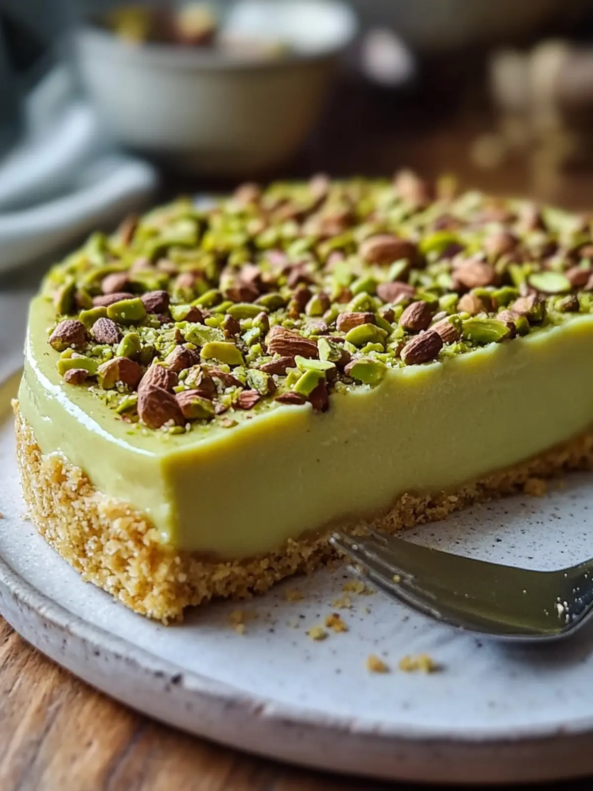Pistazien-Käsekuchen mit Pistazien-Topping – Ein cremiger Genuss 2 Pistazien-Käsekuchen mit Pistazien-Topping