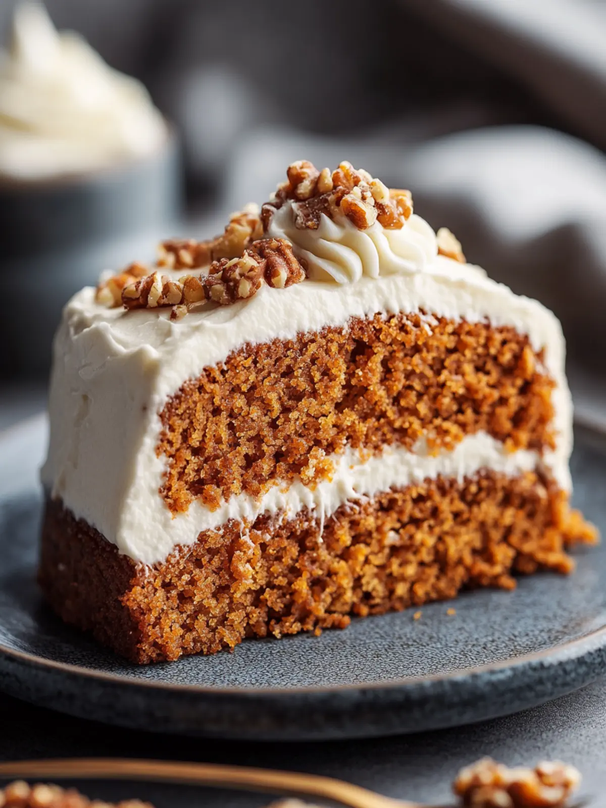 Saftiger Karottenkuchen mit Mascarponecreme – Genuss pur 2 Juicy carrot cake with mascarpone cream