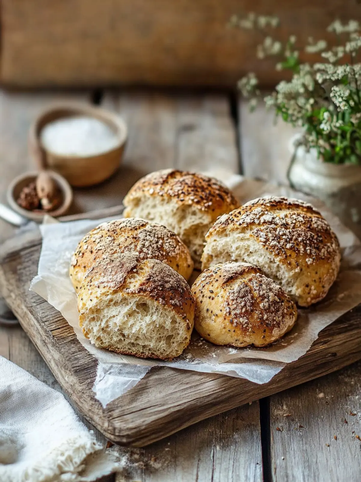 Knusprige Brötchen selber backen