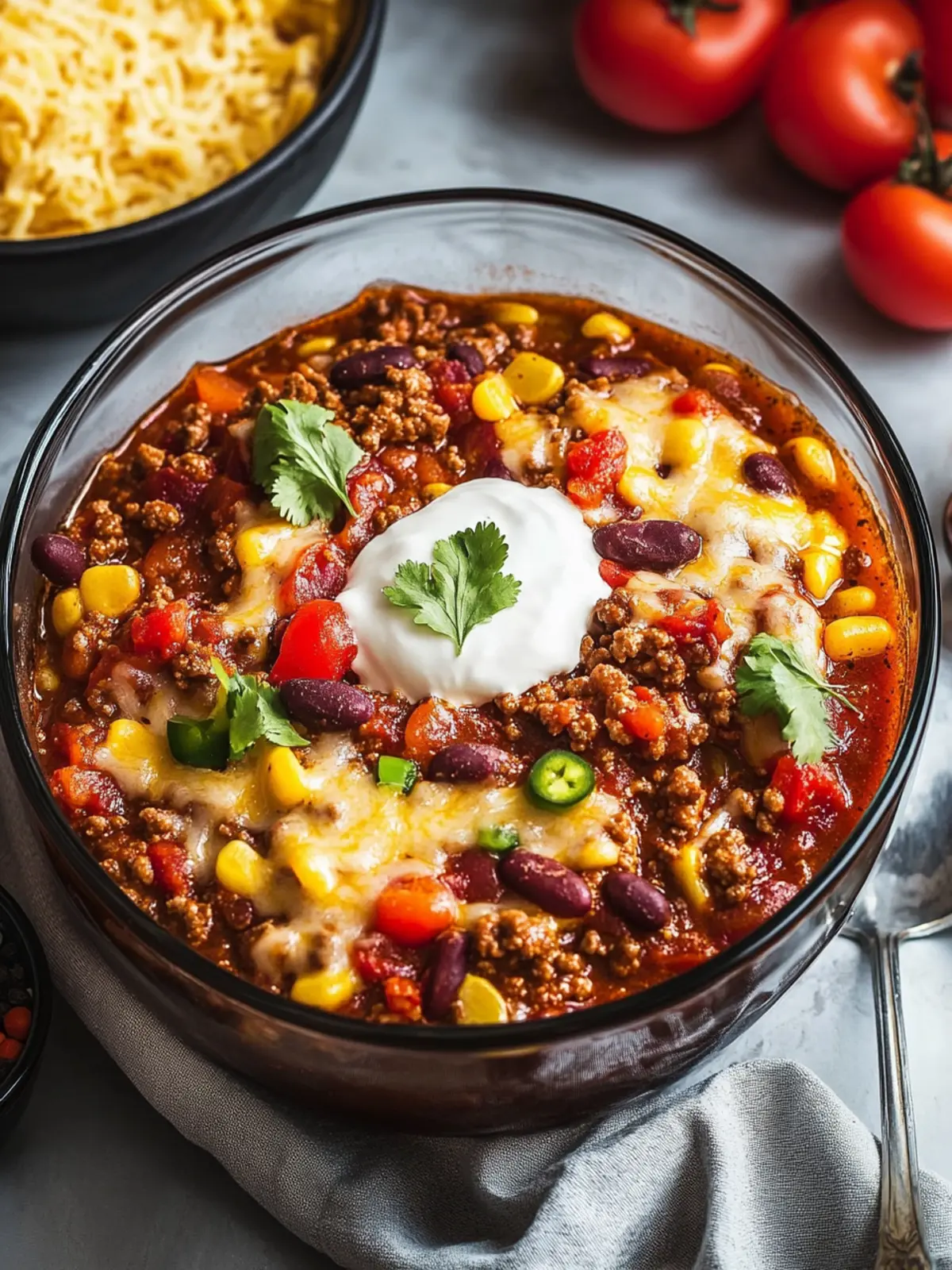 Chili con Carne Kartoffel-Hack-Auflauf für die ganze Familie 4 Chili con Carne Kartoffel-Hack-Auflauf