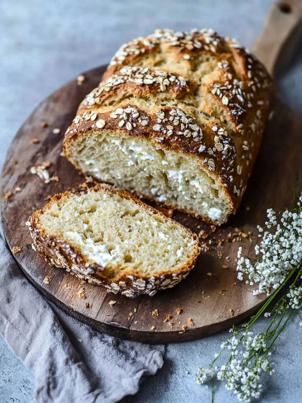 Haferflockenbrot mit Quark – Proteinreicher Genuss für Frühstück 4 Haferflockenbrot mit Quark