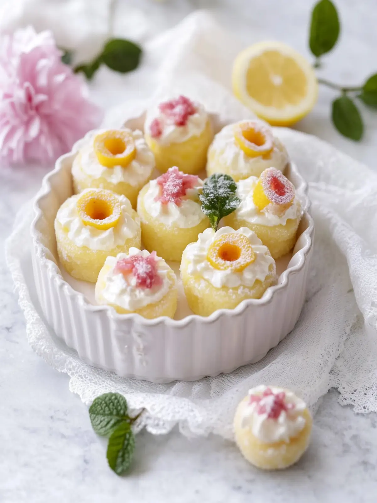 Zitronen-Joghurt-Mini-Gugel für fröhliche Kinderfeste 4 Zitronen-Joghurt-Mini-Gugel