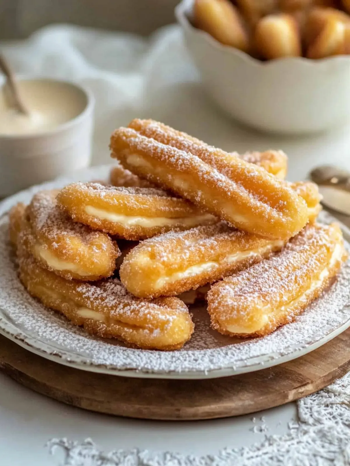 Käsekuchen-gefüllte Churro-Kekse – Genuss in jedem Biss! 2 Käsekuchen-gefüllte Churro-Kekse